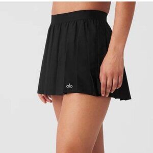 ALO VARSITY TENNIS SKIRT BLACK Size Medium